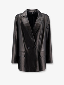 Dfour Women's Leather Jacket Black