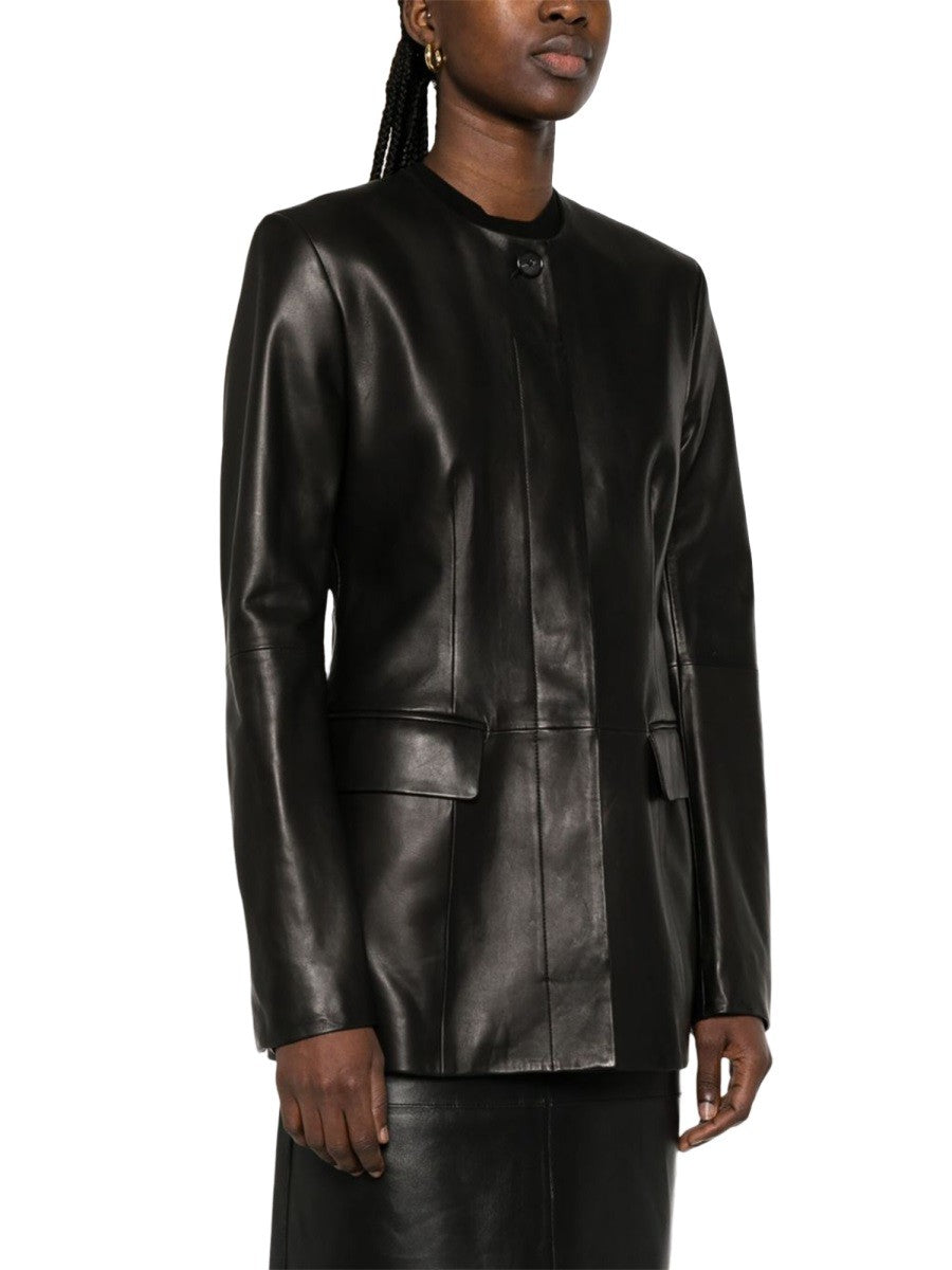 Toteme Women's Leather Jacket Black