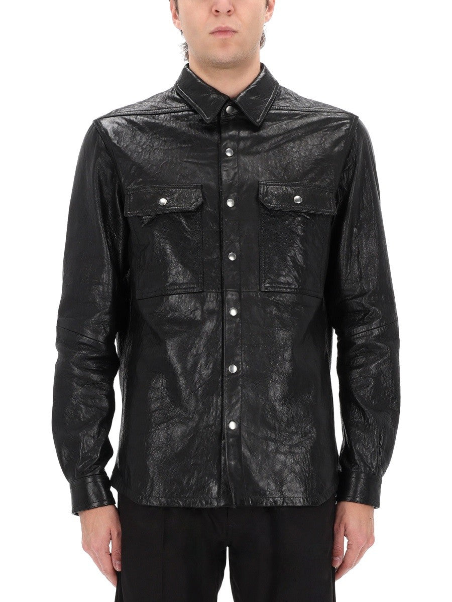 Rick Owens Men's Leather Jacket Black