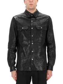 Rick Owens Men's Leather Jacket Black
