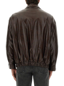 MM6 Maison Margiela Men's Leather Jacket Brown