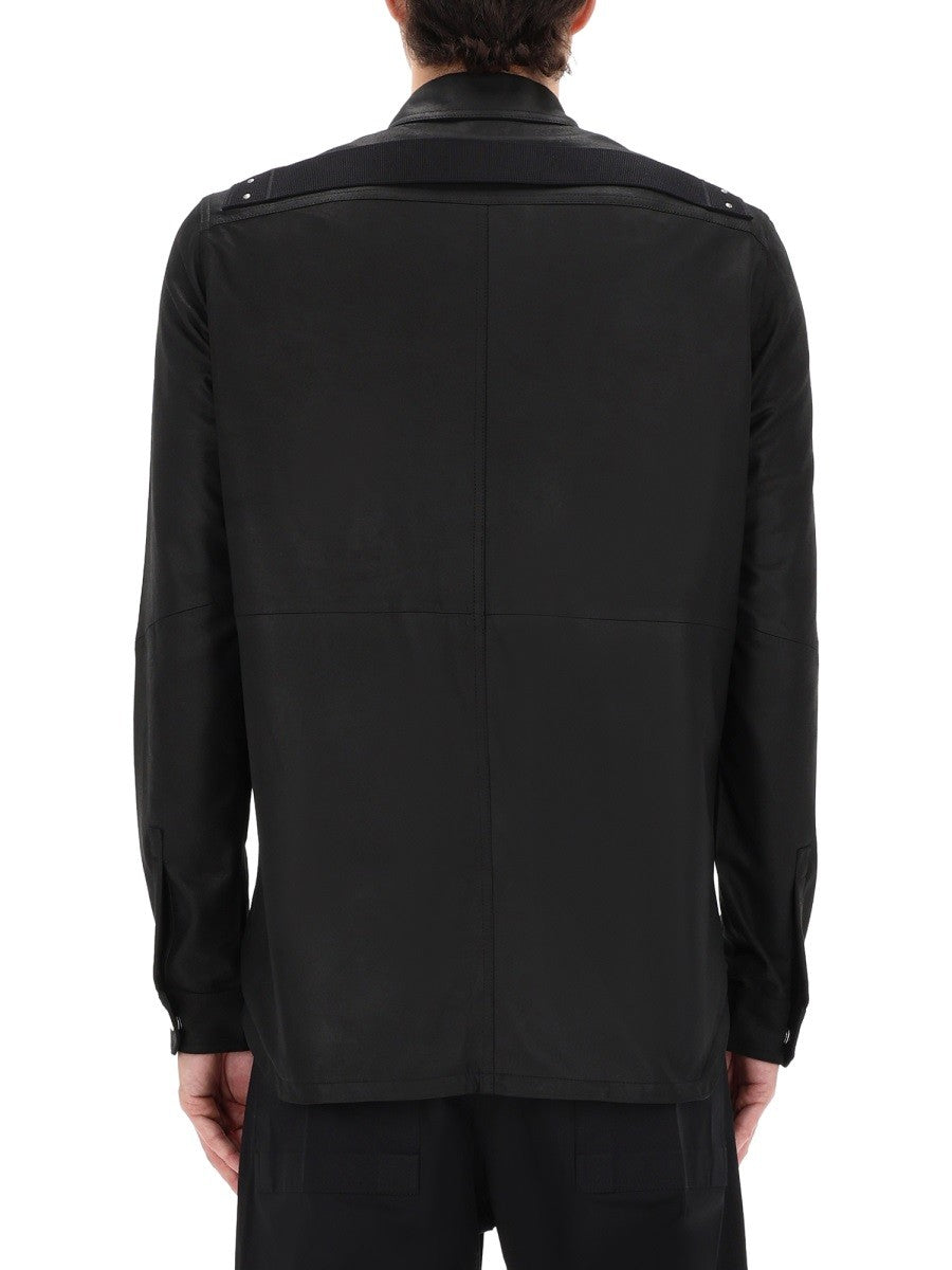 Rick Owens Men's Leather Jacket Black