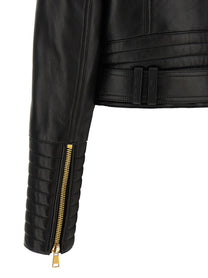 Balmain Leather Jacket Black