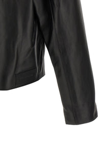 Ami Paris Leather Jacket Black, view 4