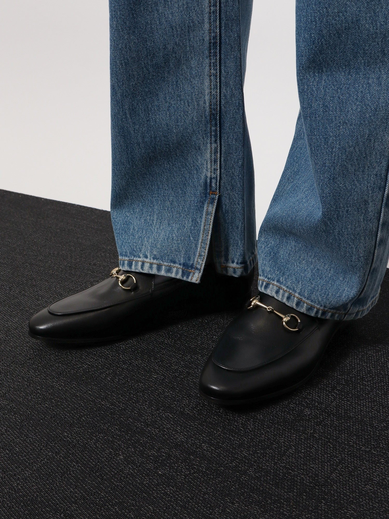 Gucci Women's Leather Jordaan Loafers Black