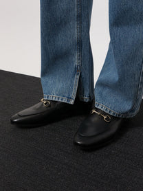 Gucci Women's Leather Jordaan Loafers Black