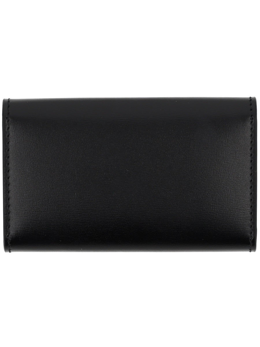 Jil Sander Women's Leather Keychain Clutch Bag Black