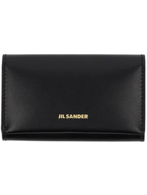 Jil Sander Women's Leather Keychain Clutch Bag Black