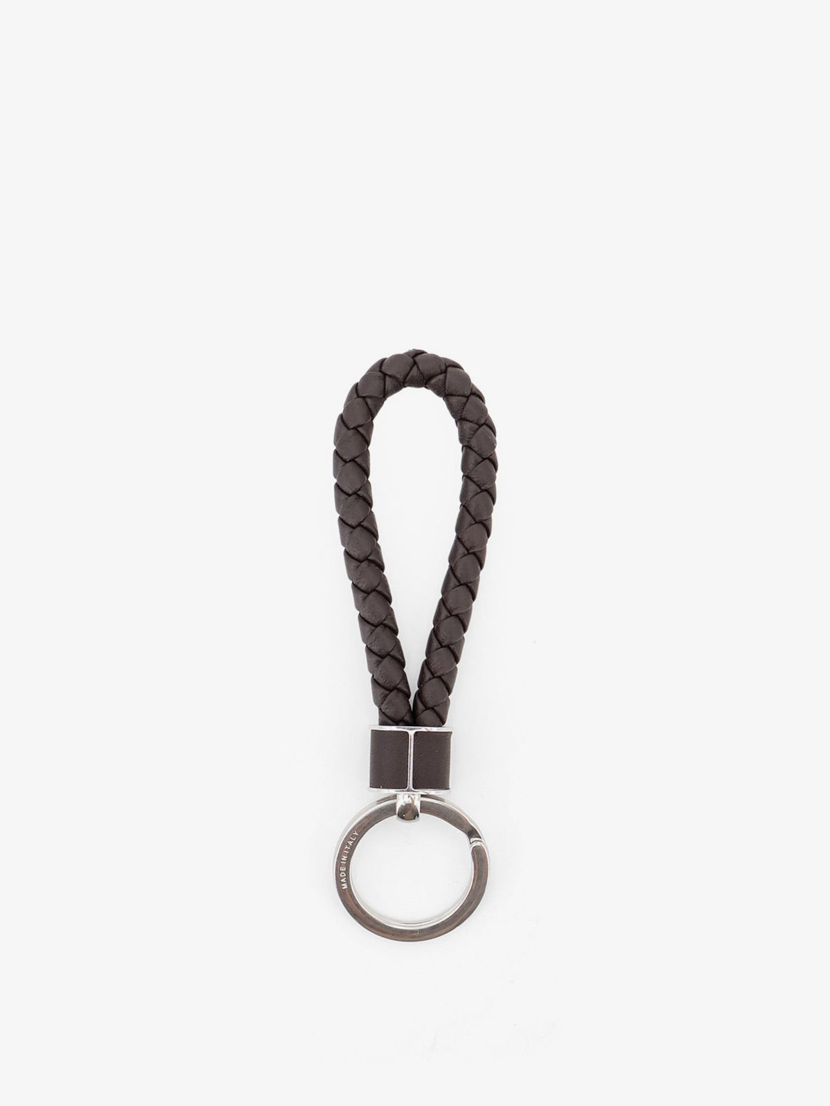 Bottega Veneta Men's Leather Keychain Brown, view 2
