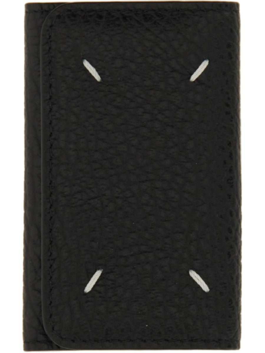 Maison Margiela Unisex Leather Keychain Black