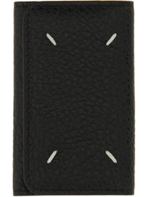 Maison Margiela Unisex Leather Keychain Black