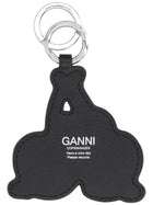 Ganni Women's Leather Keychain Black, view 2