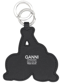Ganni Women's Leather Keychain Black