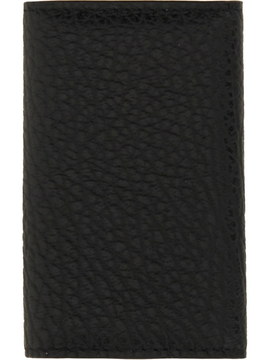 Maison Margiela Unisex Leather Keychain Black