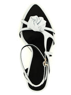 ROTATE Birger Christensen Leather Knot Sandals White, view 4