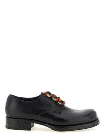 PRADA Leather Lace up Shoes Black