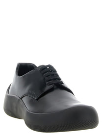 PRADA Leather Lace up Shoes Black