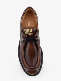 Miu Miu Women's Leather Lace Beige