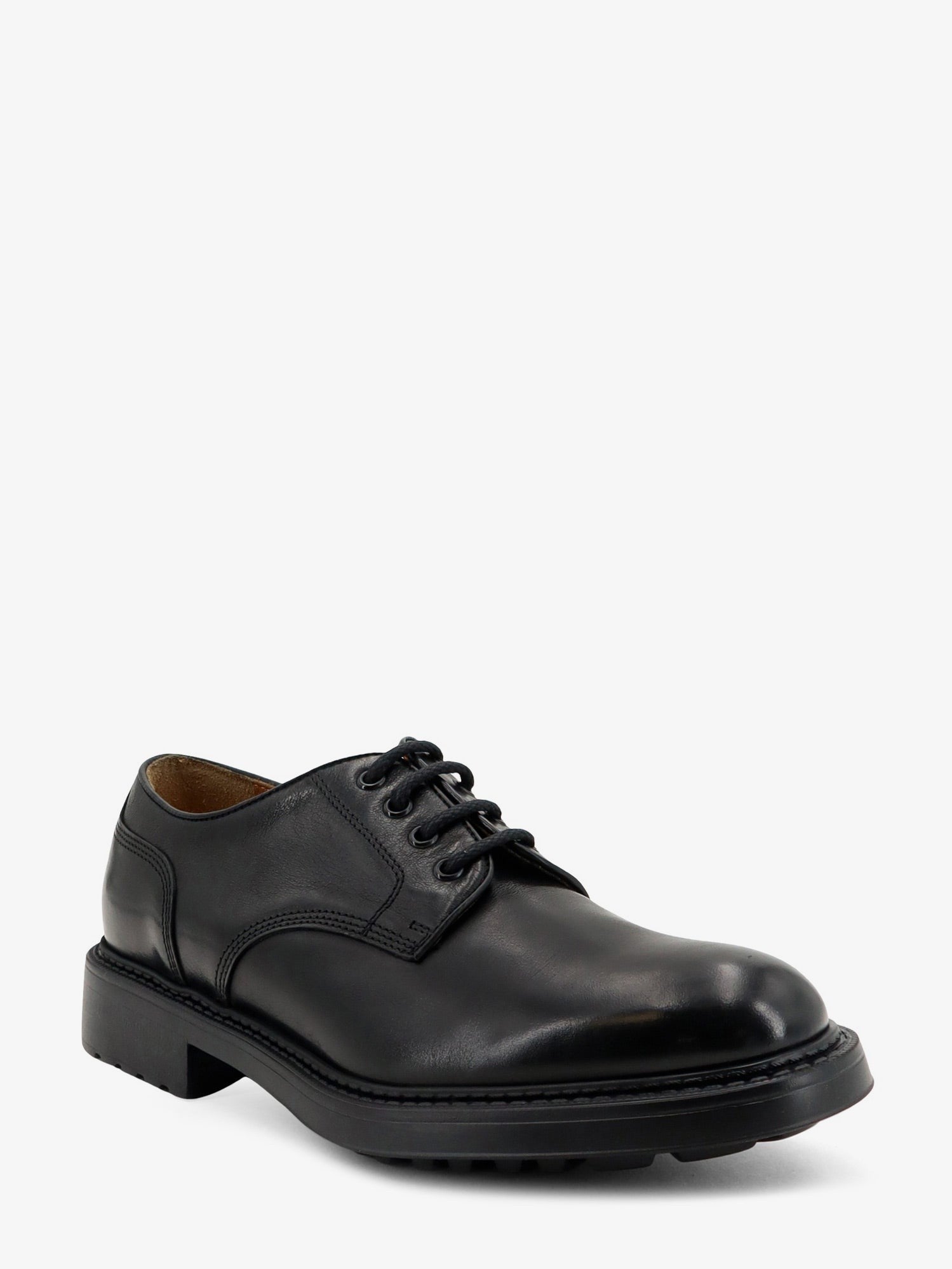 Doucal's Men's Leather Lace Black
