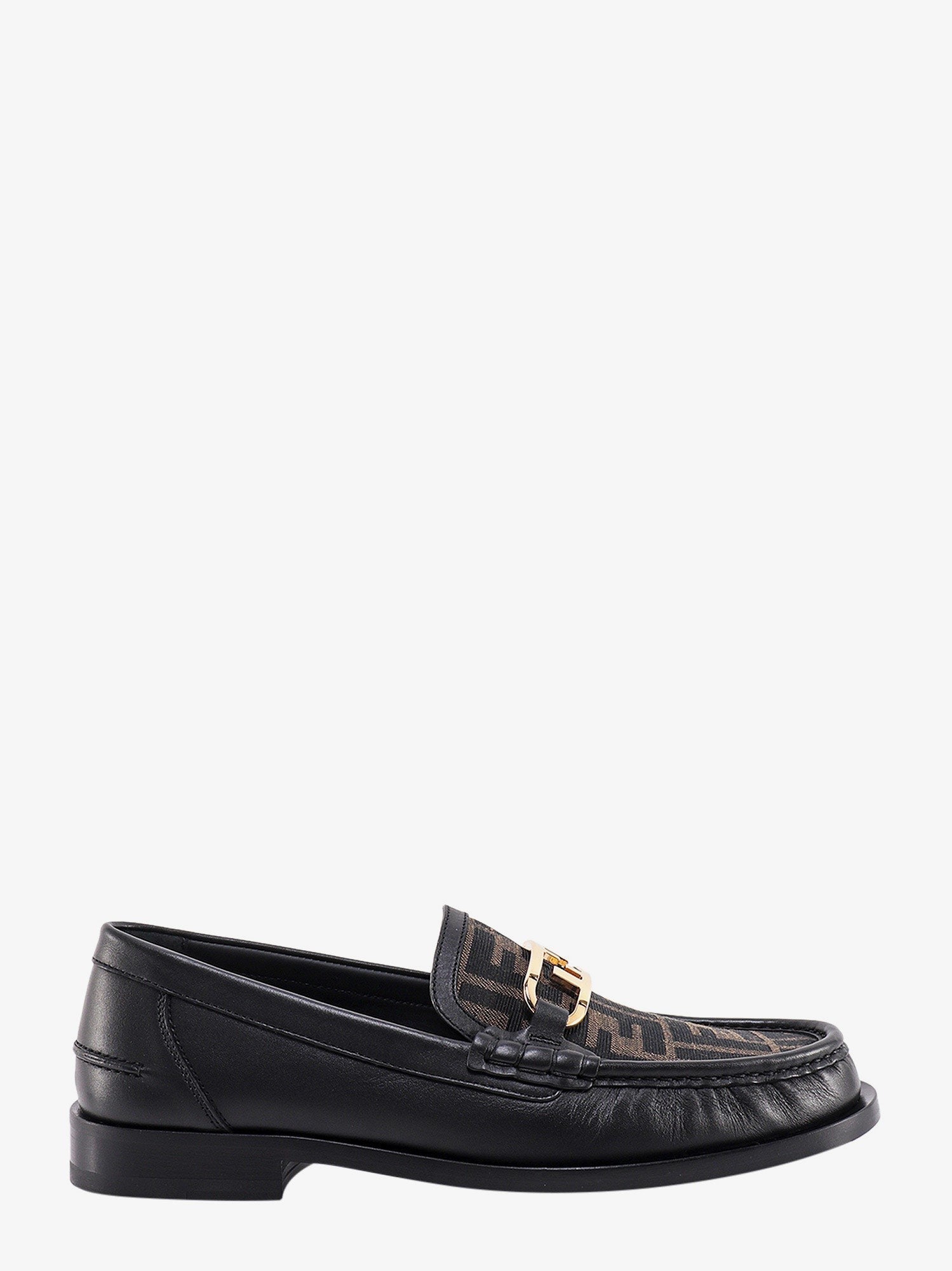 Fendi Men's Fendi Lock Leather Loafer Black