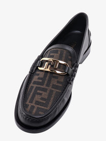 Fendi Men's Fendi Lock Leather Loafer Black