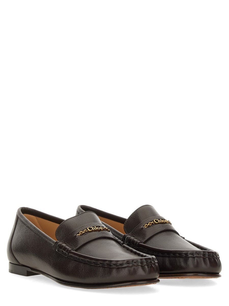 Chloé Women's Leather Loafer Brown, view 2