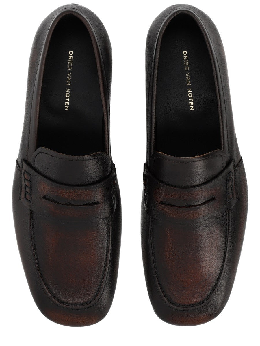Dries Van Noten Women's Leather Loafer Brown