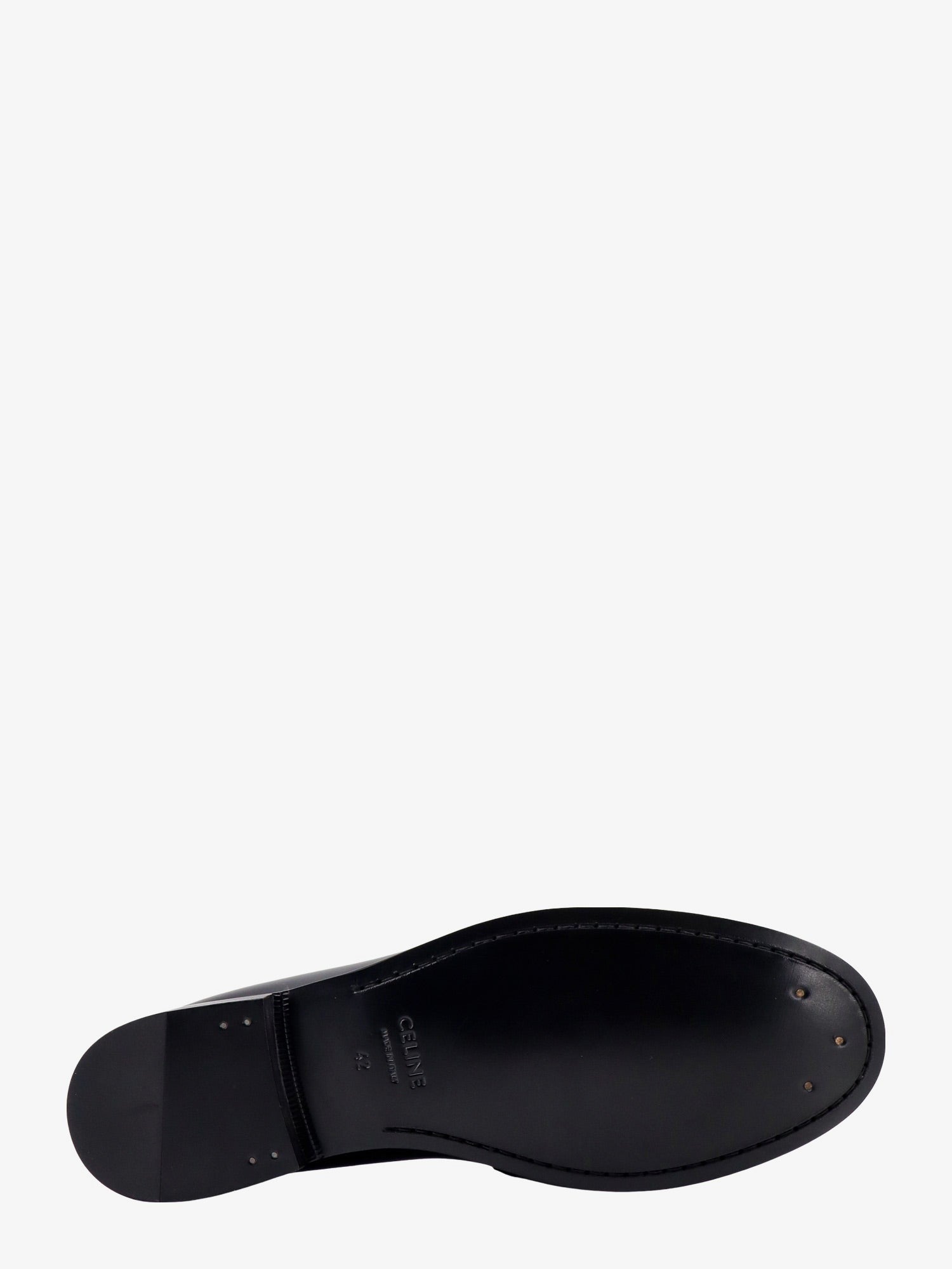 Celine Men's Triomphe Leather Loafers Black Celine