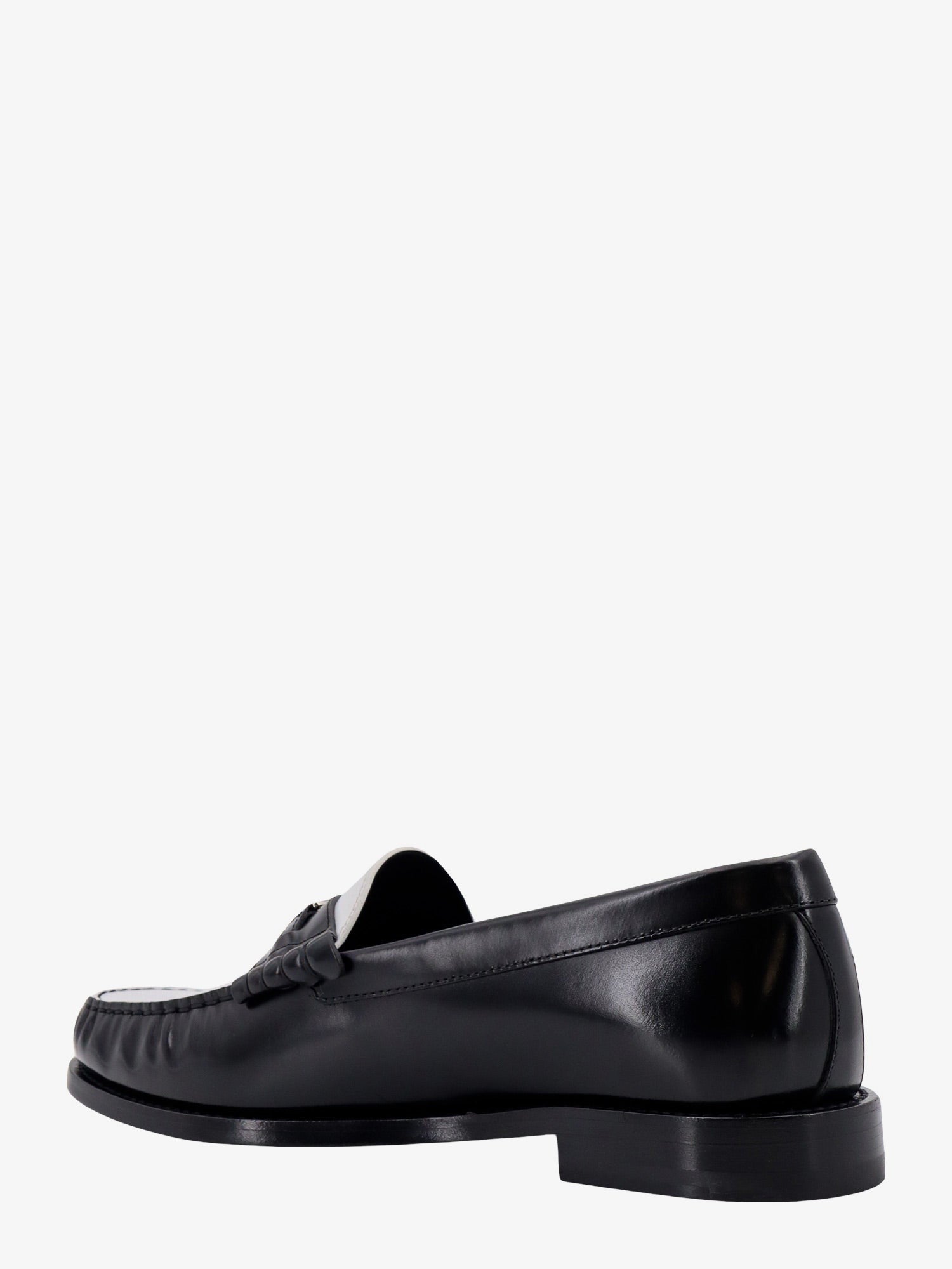 Celine Men's Triomphe Leather Loafers Black Celine