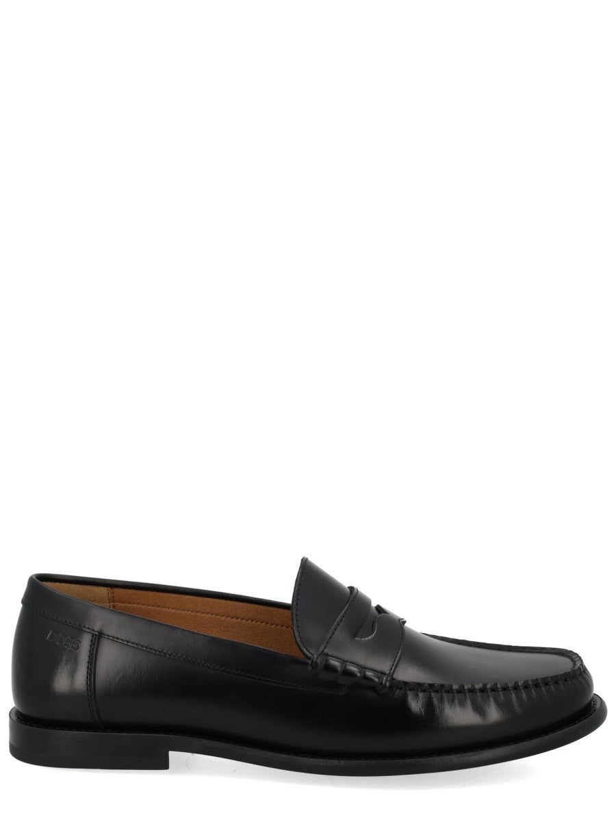 Boss Men's Leather Loafer Black