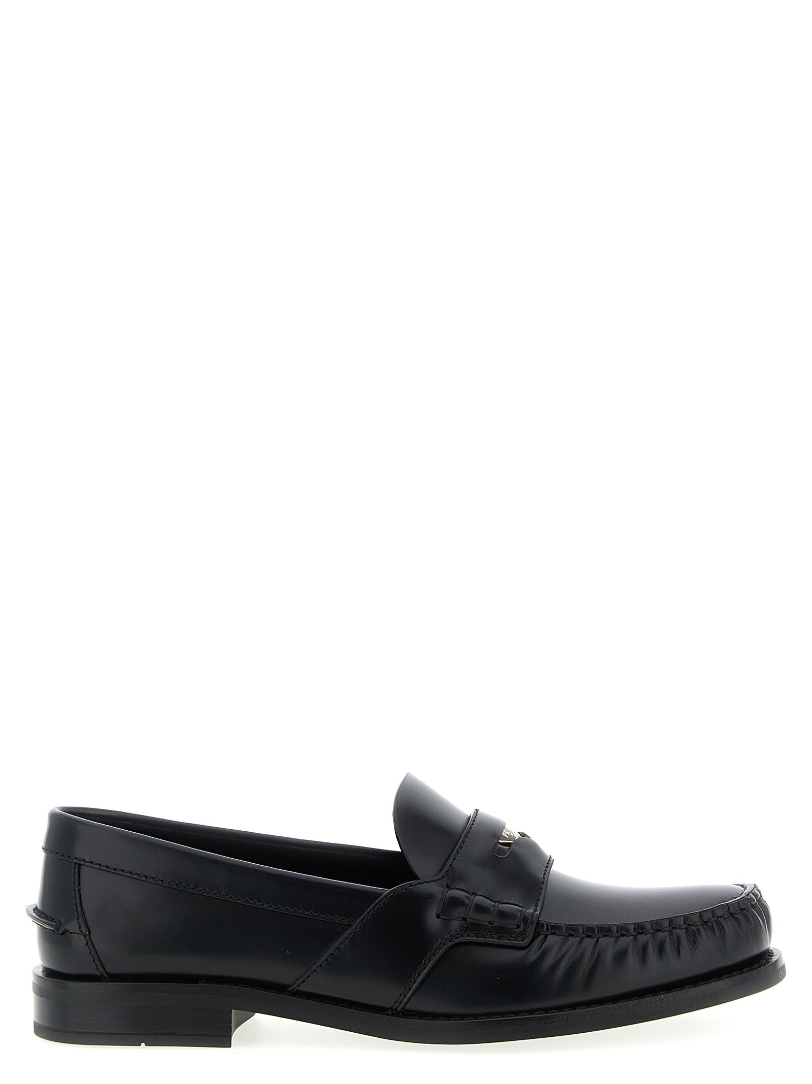 PRADA Leather Loafers Black