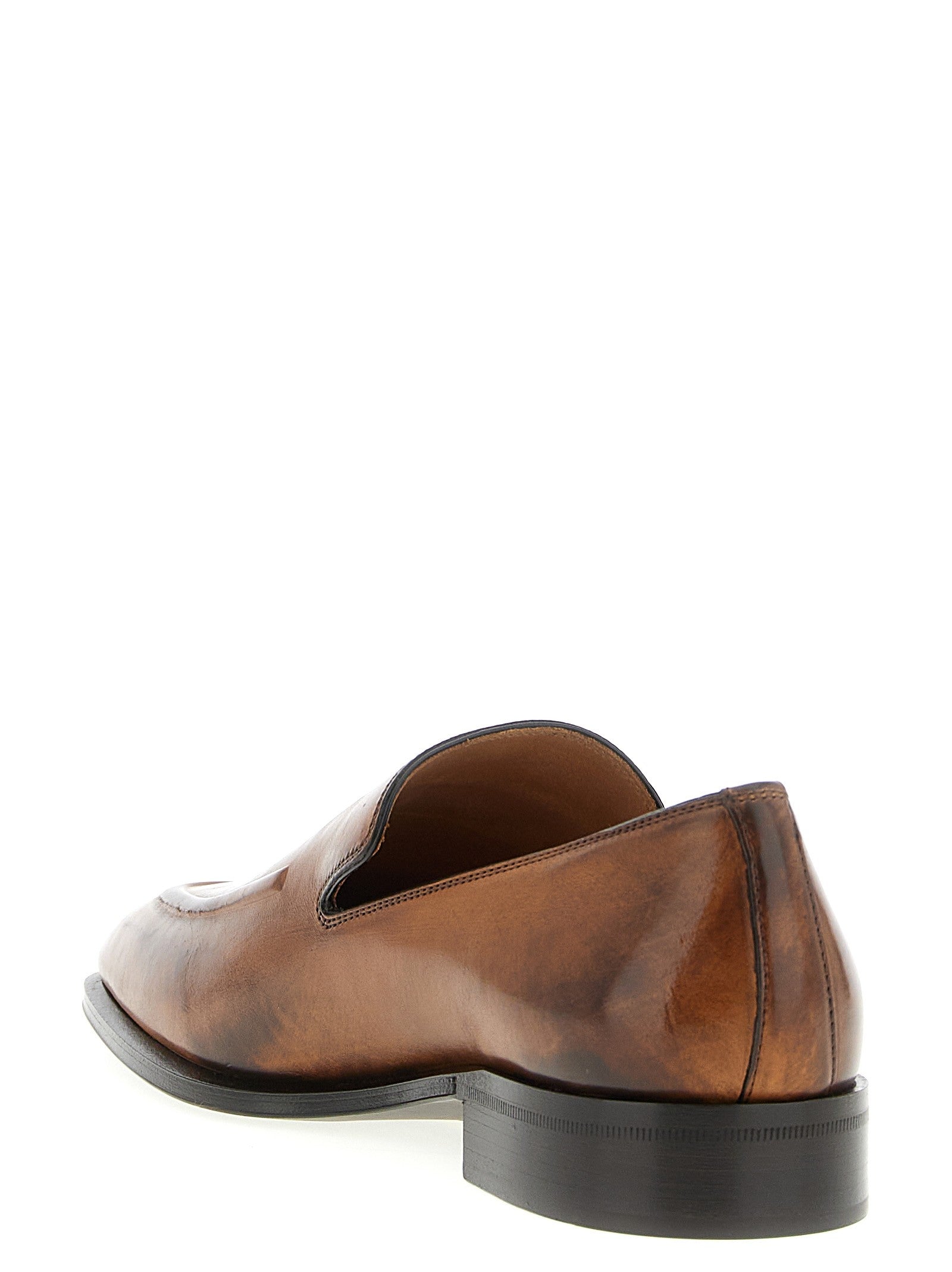 Miu Miu Leather Loafers Brown