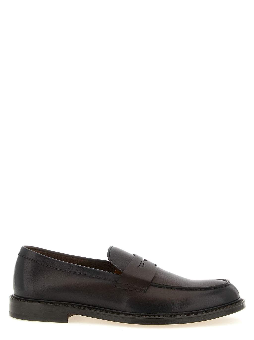Doucal's Leather Loafers Brown