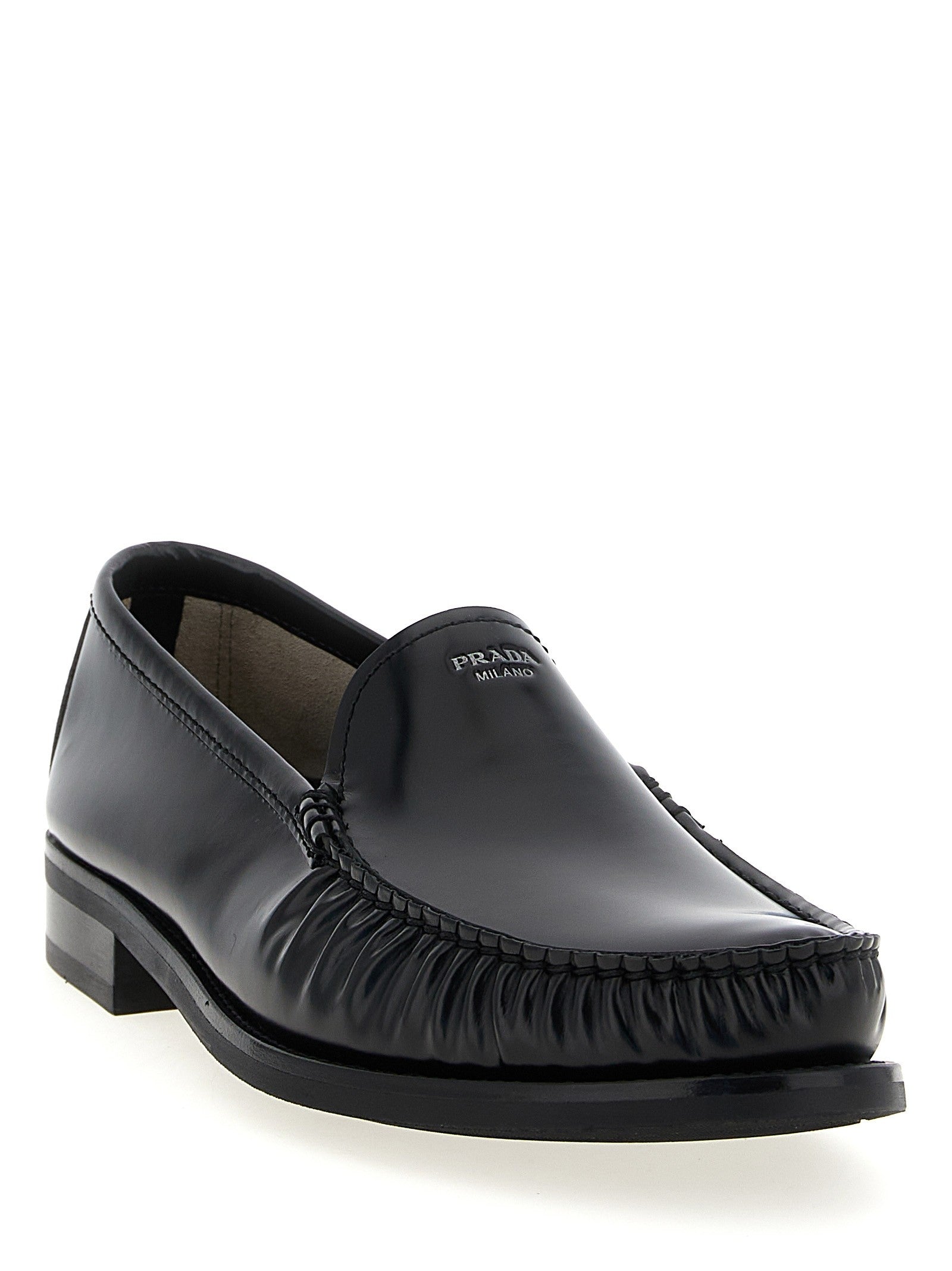Prada Leather Loafers Black