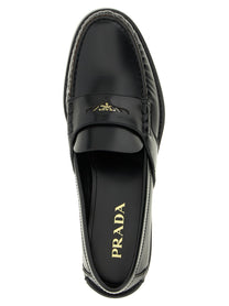 PRADA Leather Loafers Black