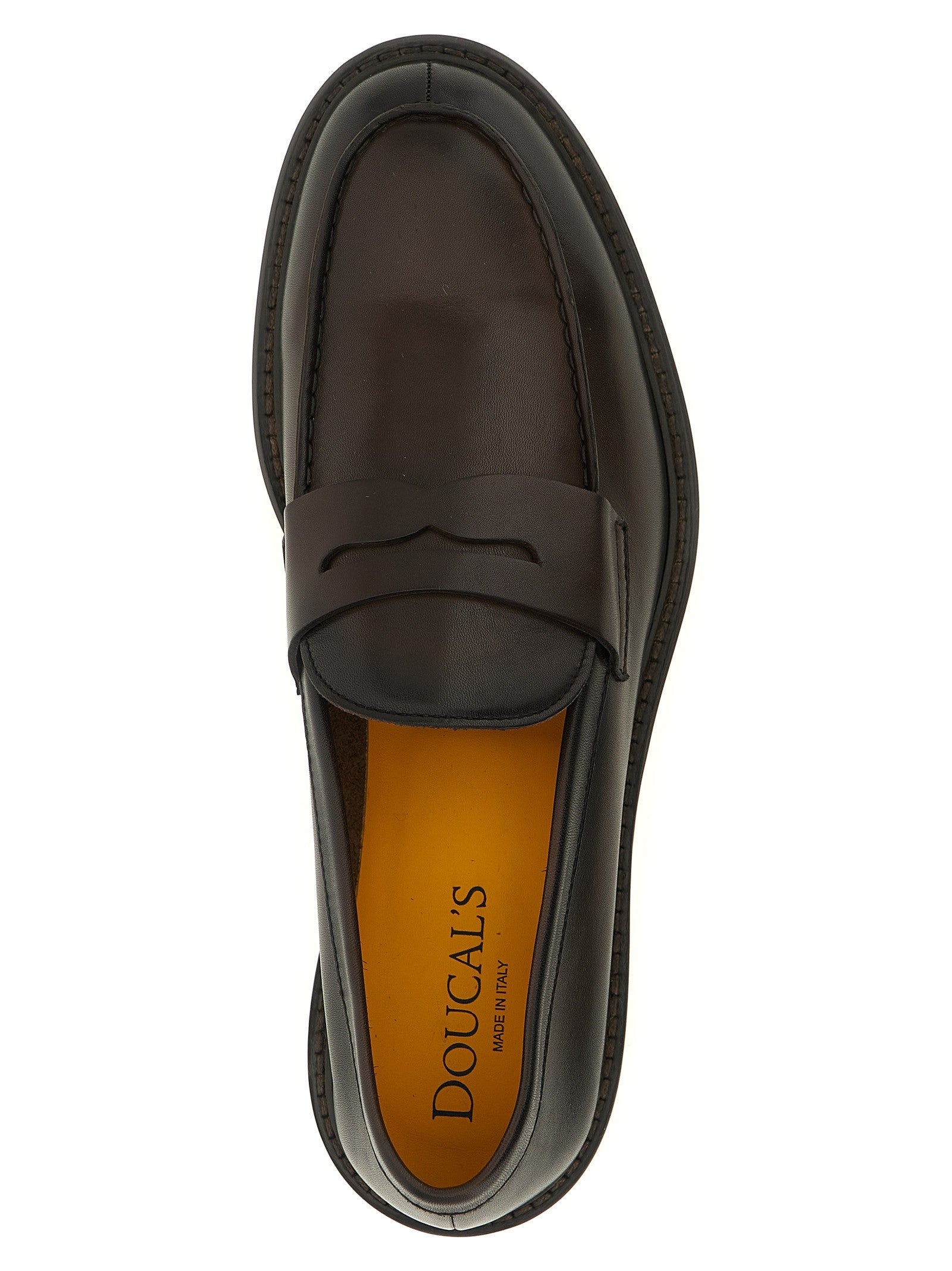 Doucal's Leather Loafers Brown