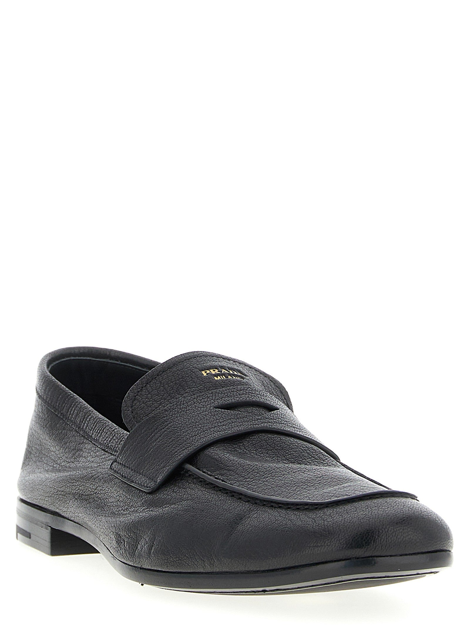 Prada Leather Loafers Black