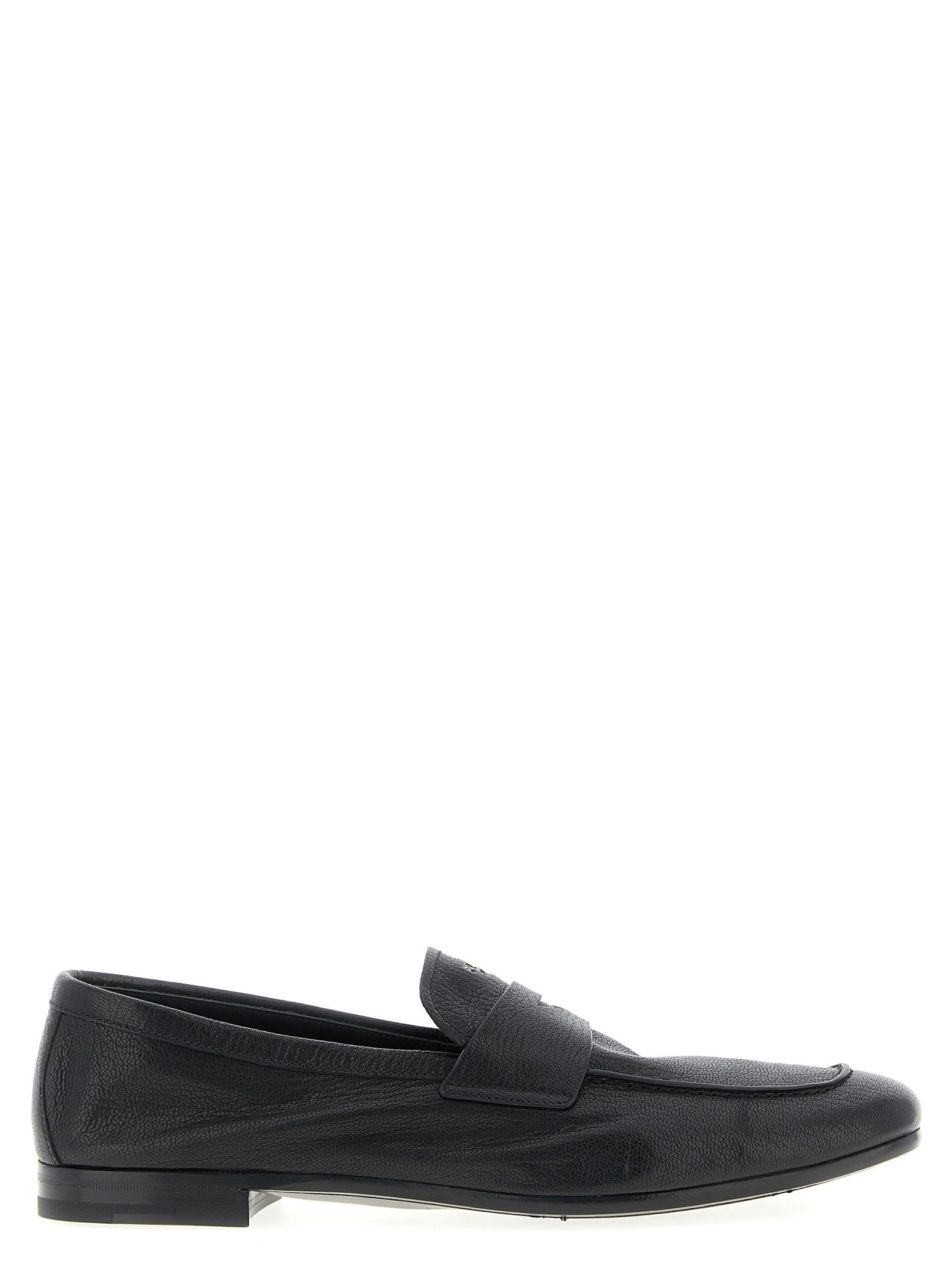 Prada Leather Loafers Black