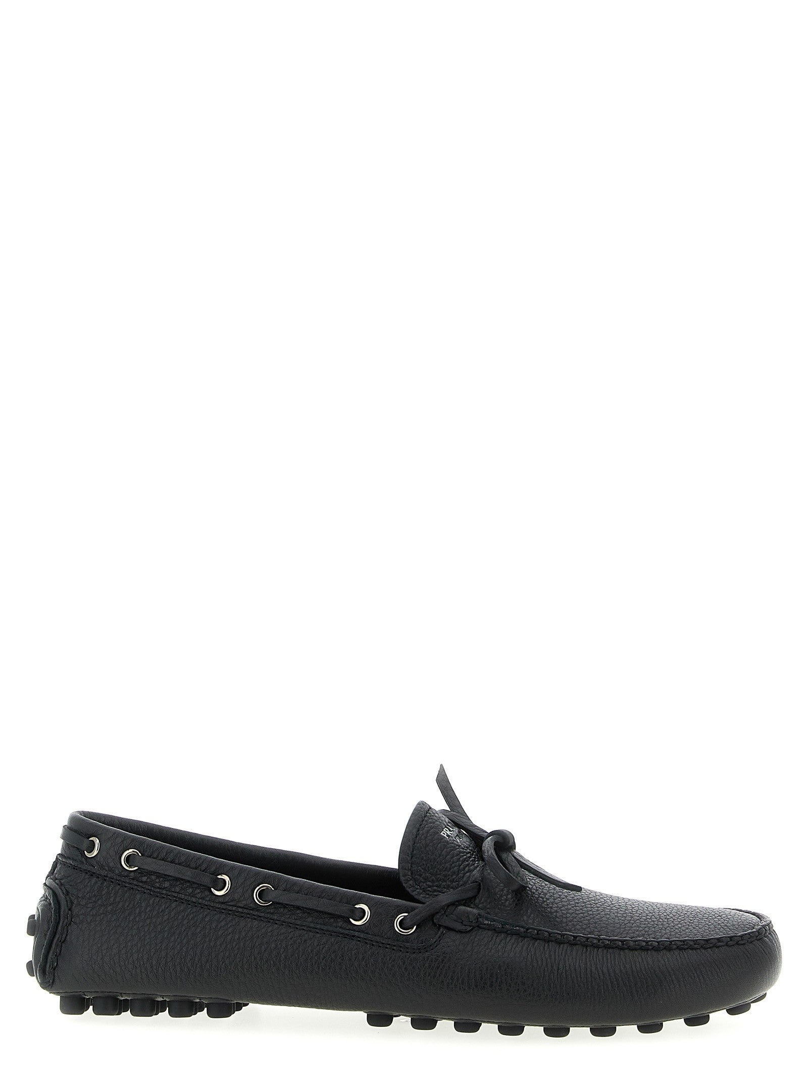 PRADA Leather Loafers Black