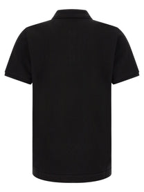 Moncler Leather Polo Shirt Black