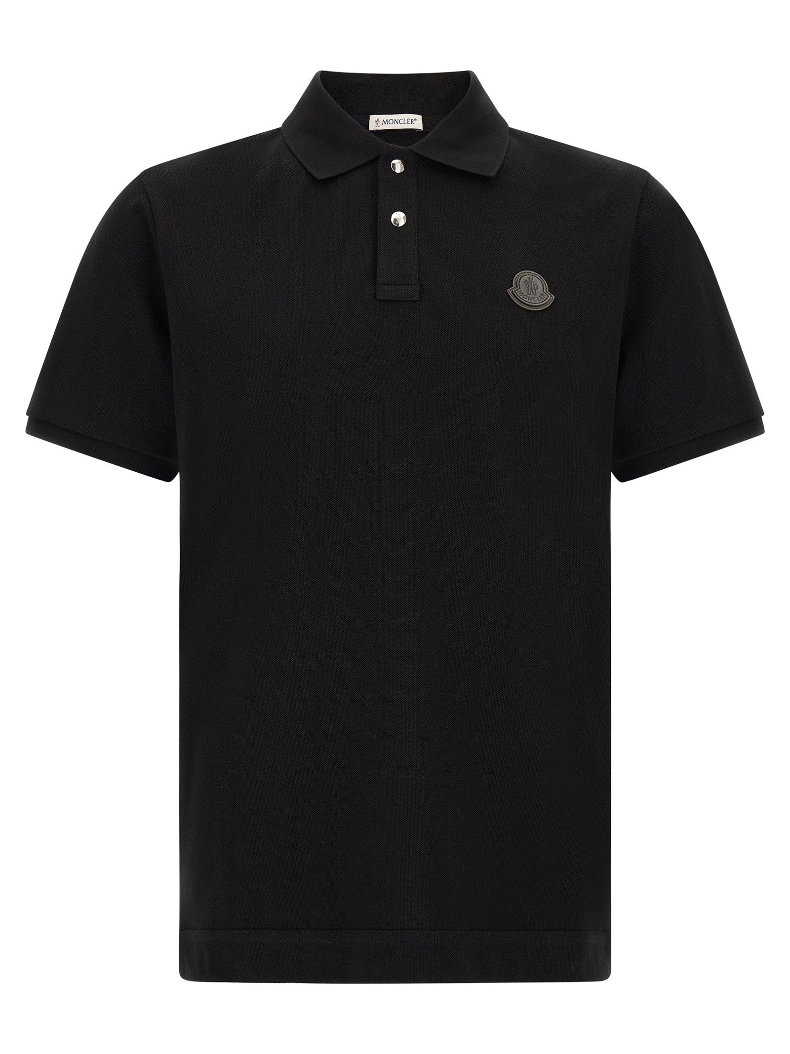 Moncler Leather Polo Shirt Black