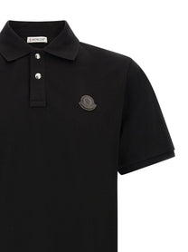 Moncler Leather Polo Shirt Black