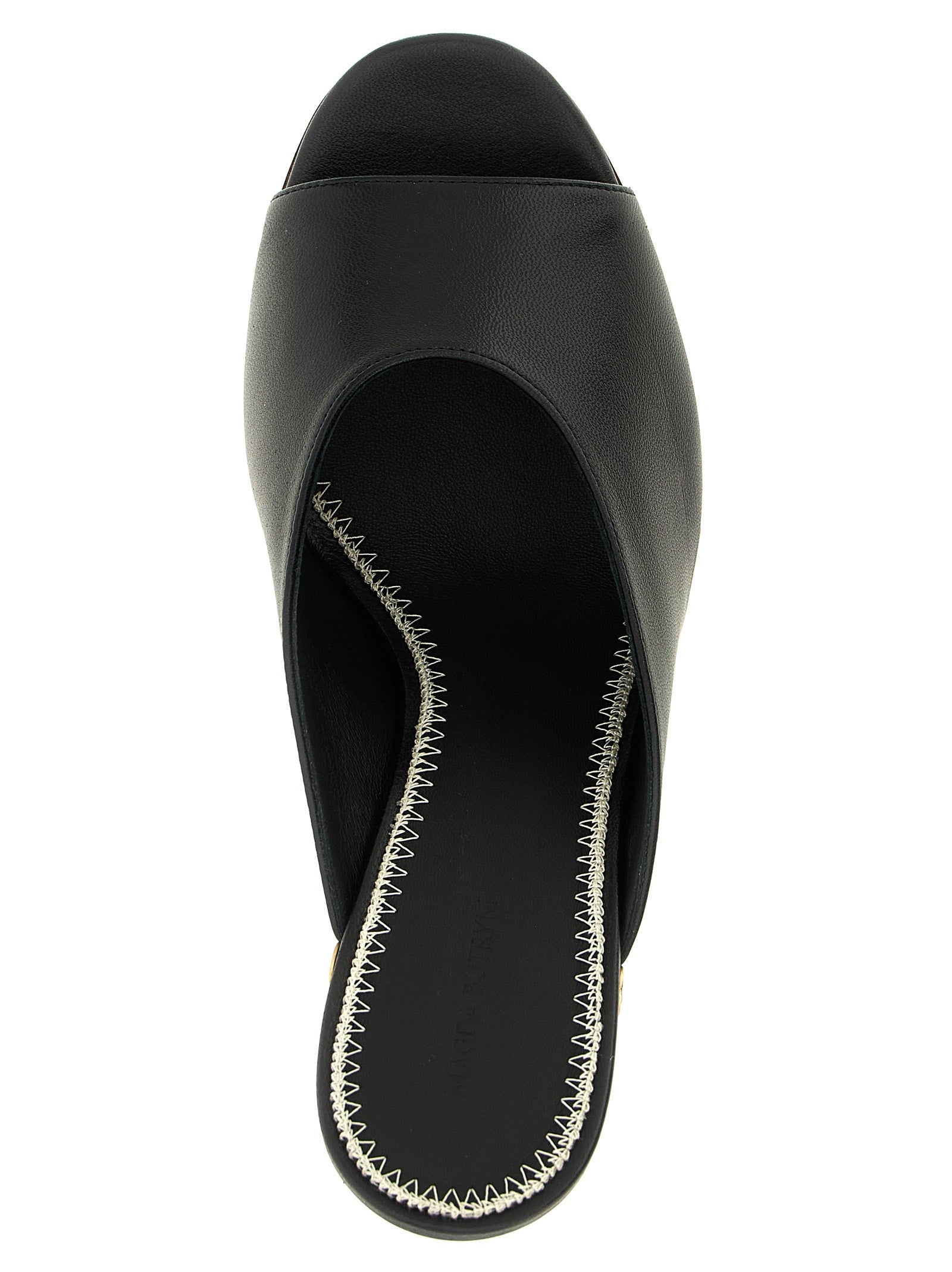 Magda Butrym Leather Mules Black