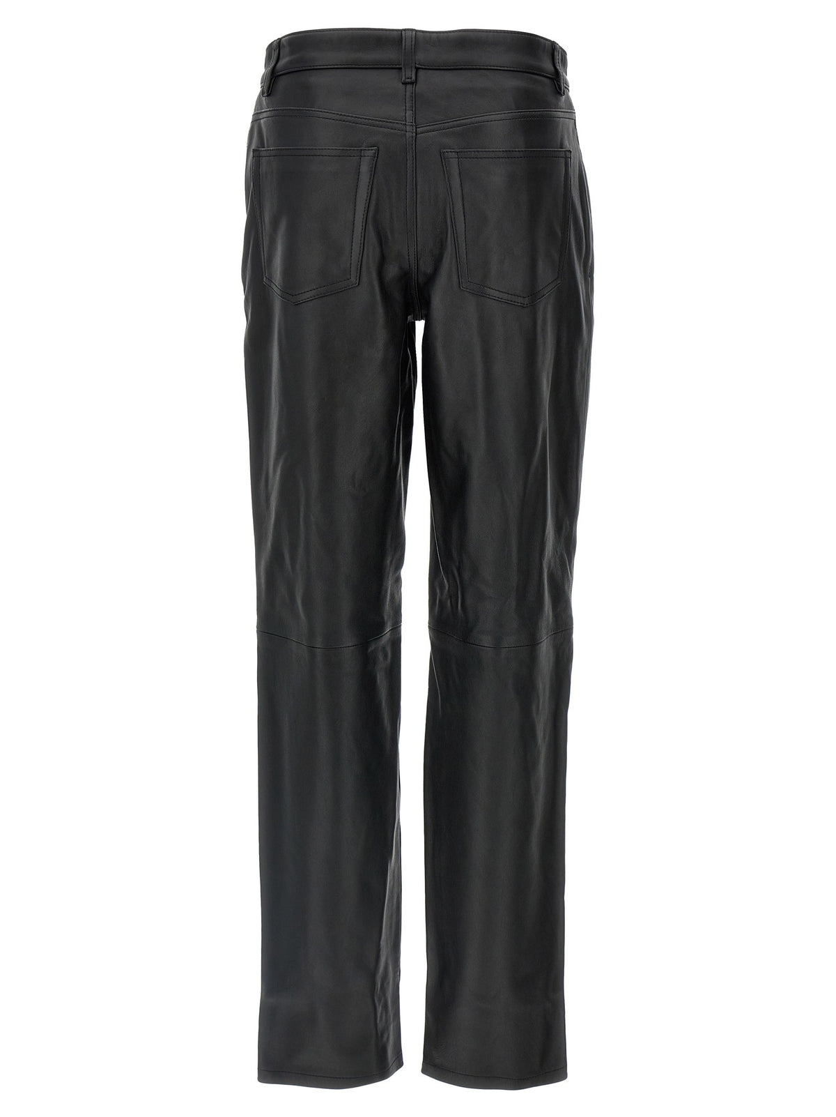 Toteme Leather Pants Black, view 2