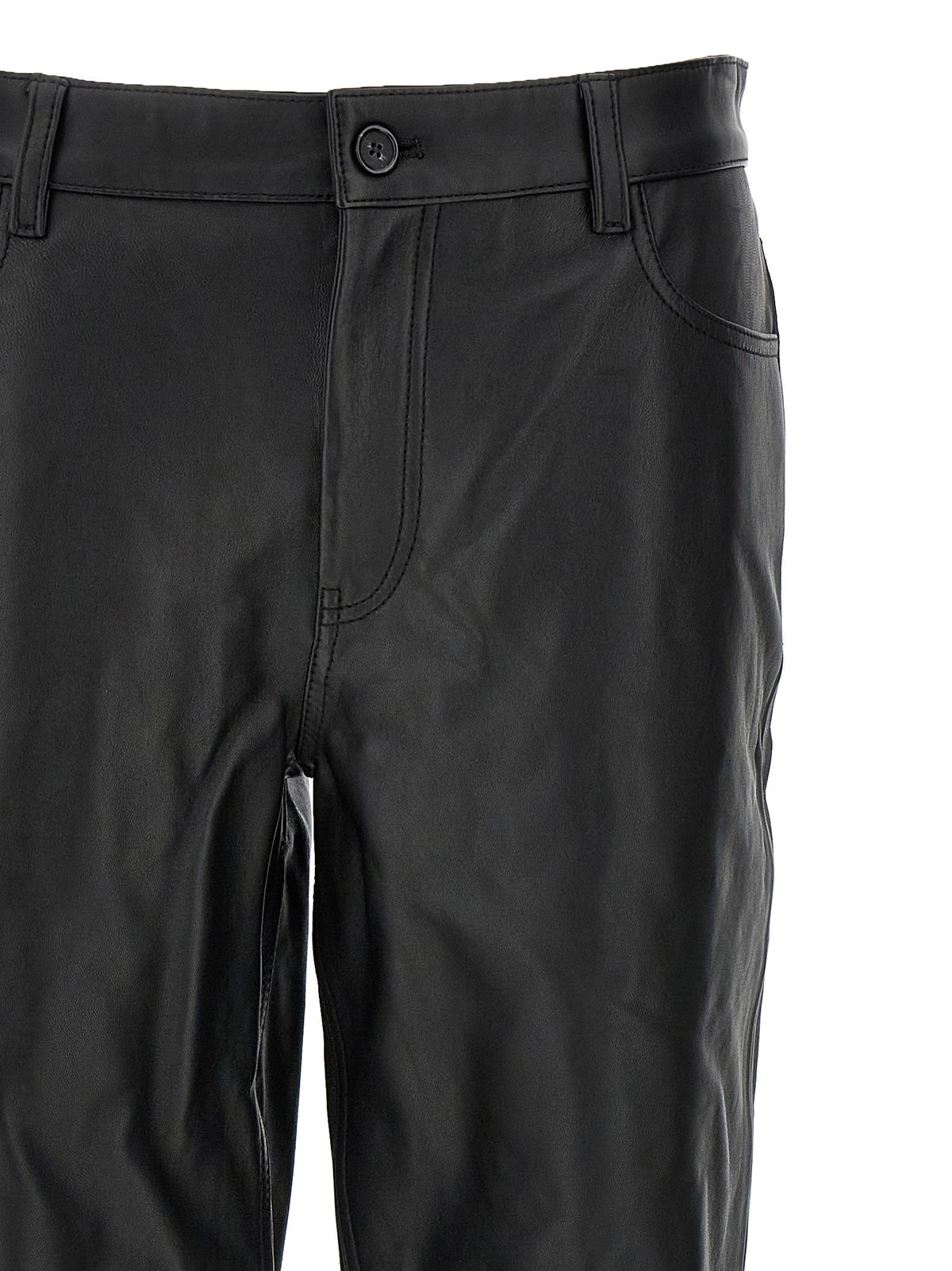 Toteme Leather Pants Black, view 3