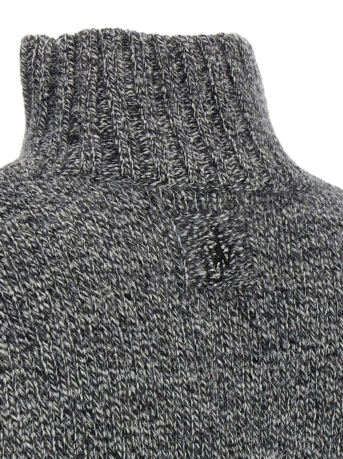 JW Anderson Leather Patch Pocket Sweater Grey