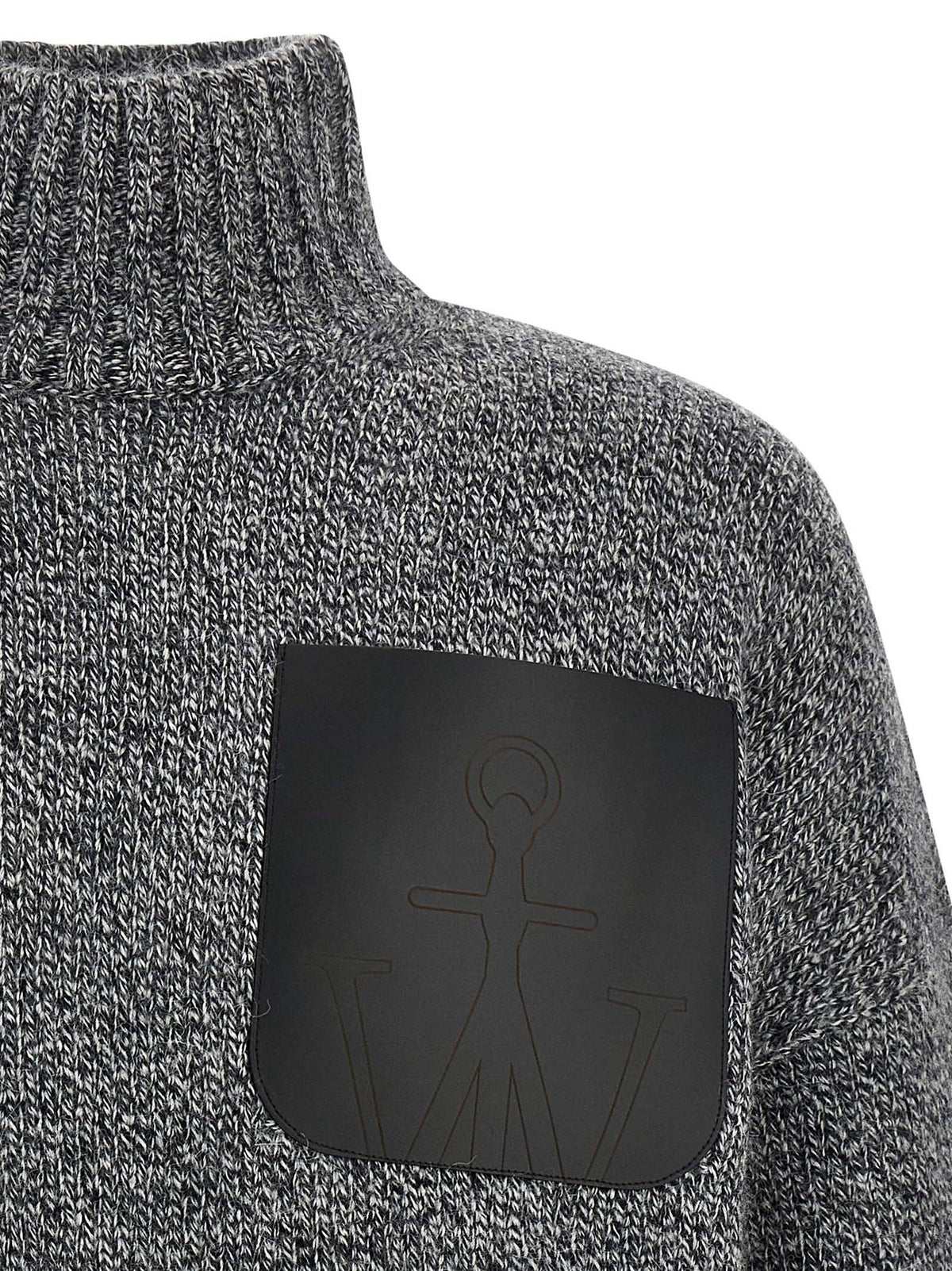 JW Anderson Leather Patch Pocket Sweater Grey, view 3