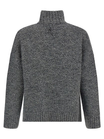 JW Anderson Leather Patch Pocket Sweater Grey