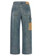 Loewe Leather Pocket Jeans Blue, view 2