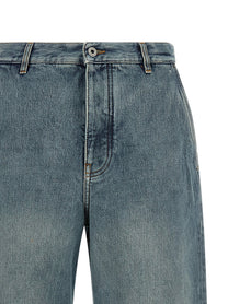 Loewe Leather Pocket Jeans Blue